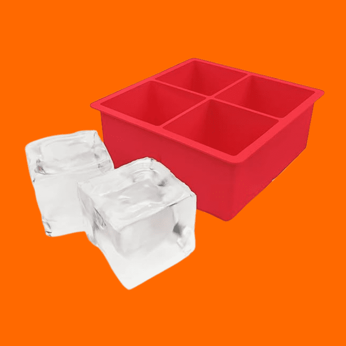 Forma De Gelo 4 Cubos Grandes De Silicone Forma De Gelo 4 Cubos Grandes De Silicone
