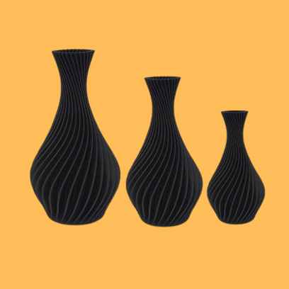 Imagem Com Kit 3 Vasos Decorativos - Marx Greg 3D