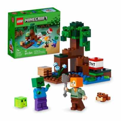 Imagem Com Lego Minecraft A Aventura No Pântano 21240 (65 Peças); Conjunto De Construção