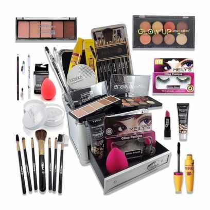 Top 5 - Melhores Maletas De Maquiagens Do Momento! Imagem Com Maleta De Maquiagem Profissional Completa Rubys
