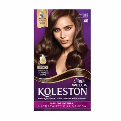 Top 5 - Melhores Tintas De Cabelo Para Tingir Os Fios! Imagem Com Tintura Koleston 40 Castanho Médio
