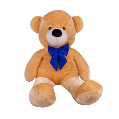 Os 5 Melhores Ursos De Pelúcia Para Presentear Quem Você Ama! Imagem Com Urso Gigante Pelúcia Grande Teddy 1,10 Metros - Doce De Leite Com Laço Azul