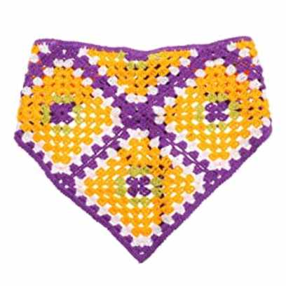 Lenço De Crochê Quadrados Amarelos – Frcolor Imagem Com Lenço De Crochê Quadrados Amarelos – Frcolor