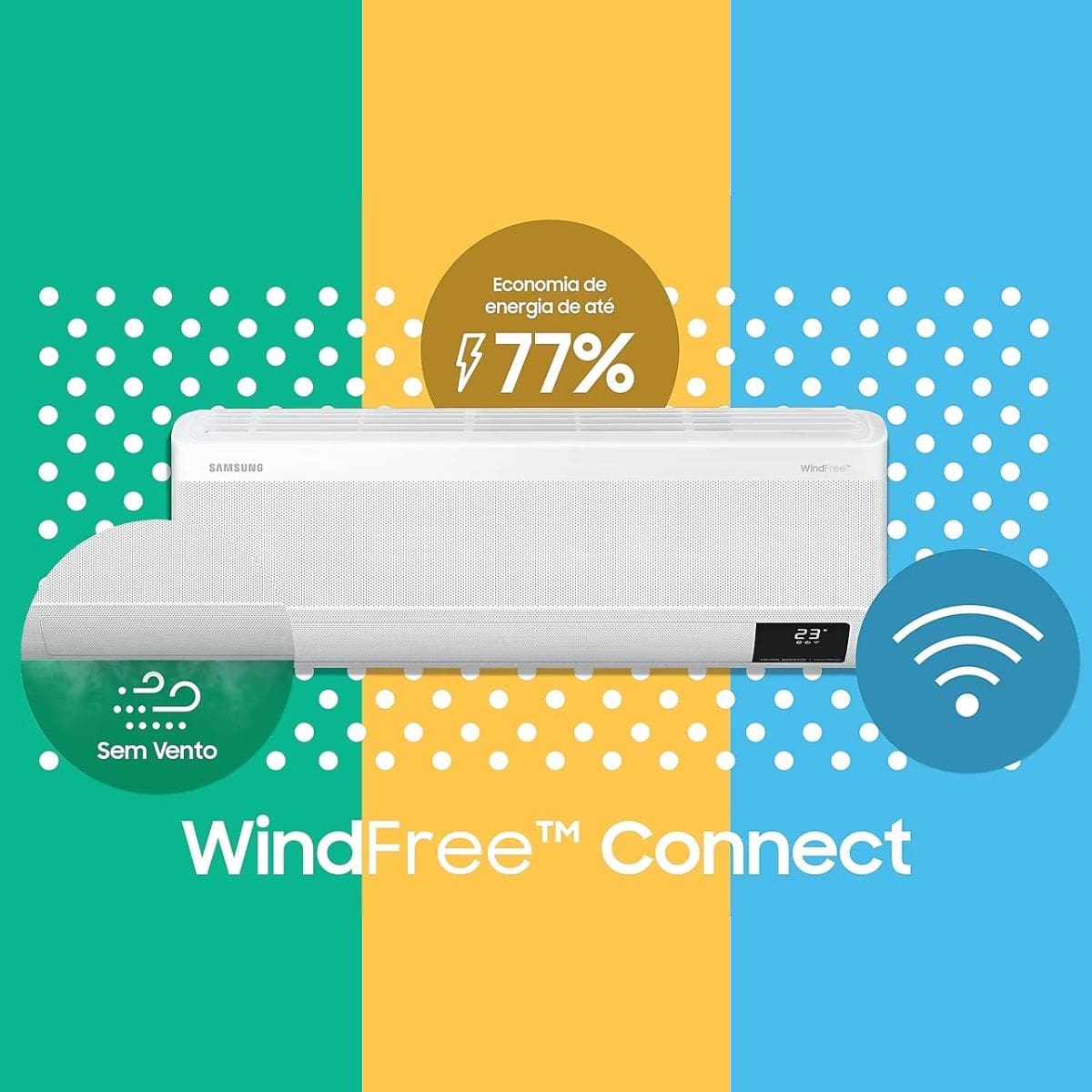 Ar Condicionado Split Inverter Samsung Windfree Connect Ai 12000 BTUs Frio 220V Ar Condicionado Split Inverter Samsung Windfree Connect Ai 12000 BTUs Frio 220V