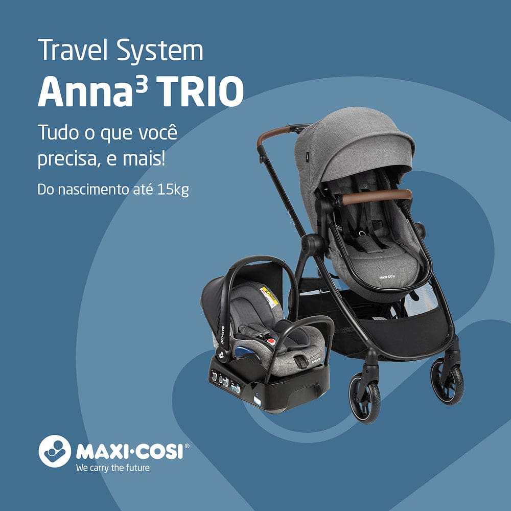 Carrinho de Bebê Maxi-Cosi Anna³ Trio Select Cinza Carrinho de Bebê Maxi-Cosi Anna³ Trio Select Cinza