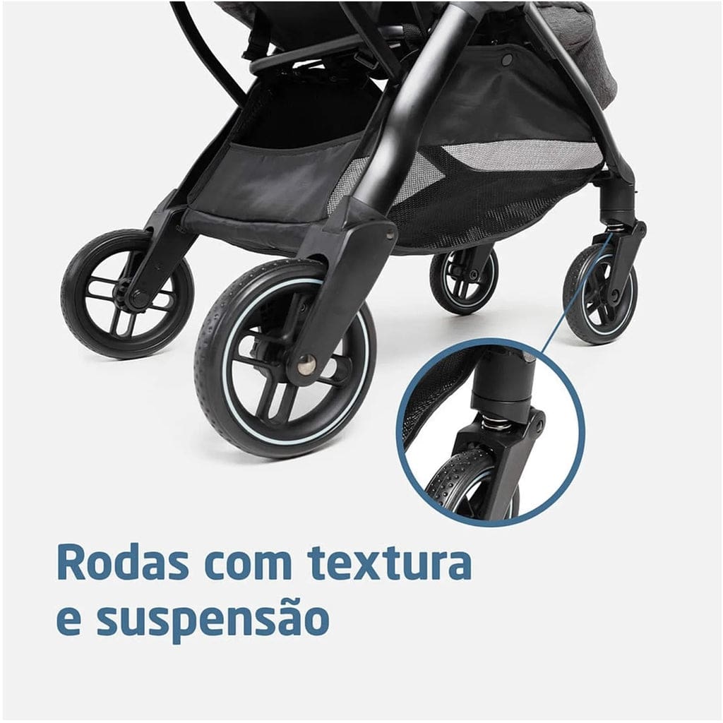 Carrinho de Bebê Maxi Cosi Bebê Conforto Eva³ Trio Select Cinza – CAX00892 Carrinho de Bebê Maxi Cosi Bebê Conforto Eva³ Trio Select Cinza - CAX00892