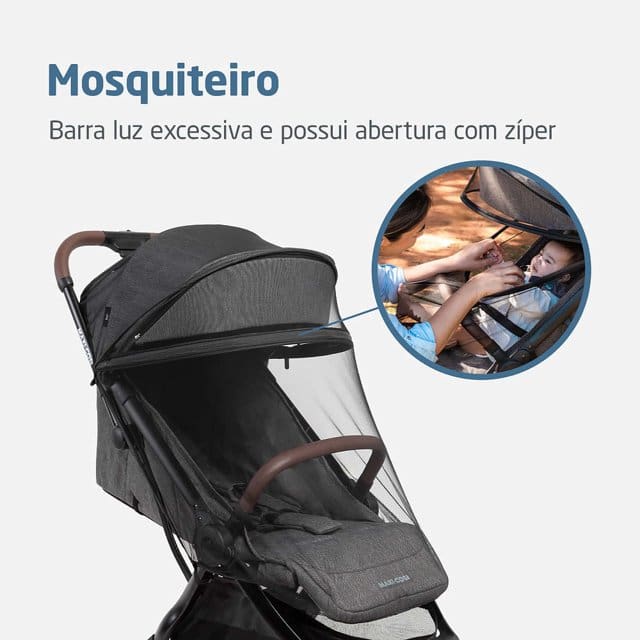 Carrinho de Bebê Maxi Cosi Bebê Conforto Eva³ Trio Select Cinza – CAX00892 Carrinho de Bebê Maxi Cosi Bebê Conforto Eva³ Trio Select Cinza - CAX00892