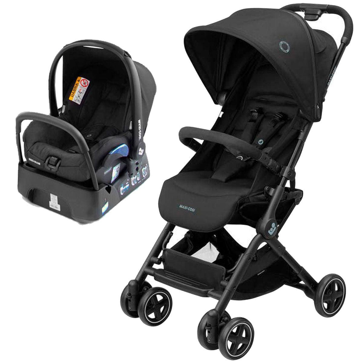 Carrinho de Bebê Maxi Cosi Lara² Essential Black - Travel System com Bebê Conforto