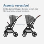 Carrinho de Bebê Maxi-Cosi Leona² Trio Select Cinza - Conforto e Segurança