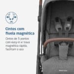 Carrinho de Bebê Maxi-Cosi Leona² Trio Select Cinza - Conforto e Segurança