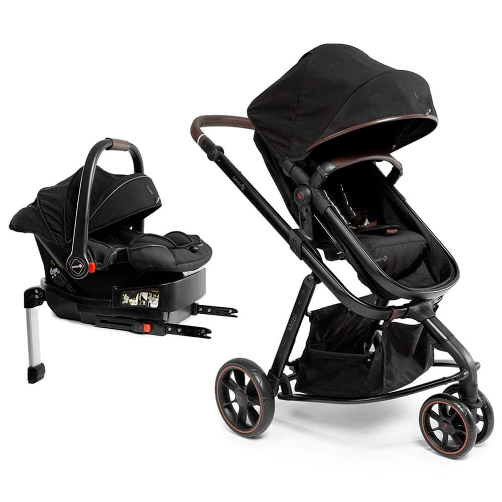 Carrinho de Bebê Safety 1st Mobi+ Reserva Trio Isofix Preto, 3 rodas e Conforto Carrinho de Bebê Safety 1st Mobi+ Reserva Trio Isofix Preto, 3 rodas e Conforto