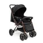 Carrinho de Bebê Voyage Choice Preto e Bronze com Alça Reversível e Capota UV