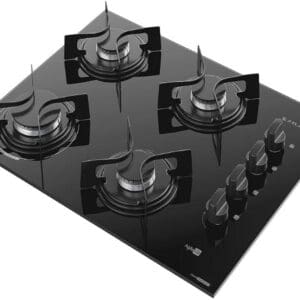 Cooktop 4 Bocas Atlas Agile Preto Tripla Chama Bivolt