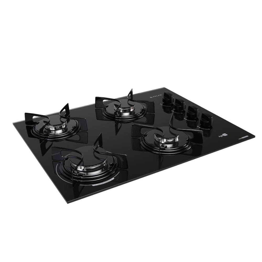 Cooktop 4 Bocas Atlas Agile Preto Tripla Chama Bivolt