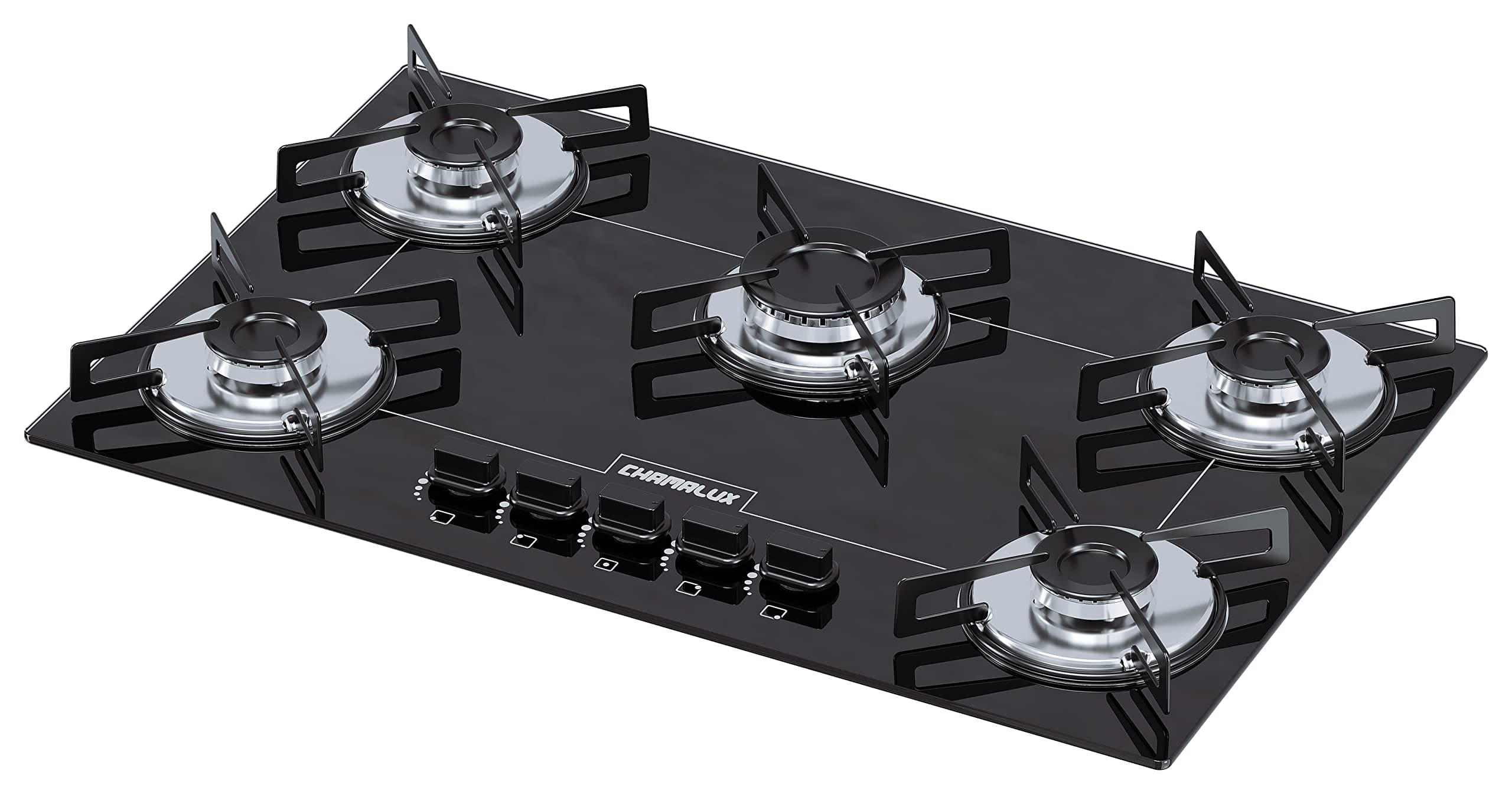 Cooktop 5 Bocas Gas Bivolt Ultra Chama - Chamalux