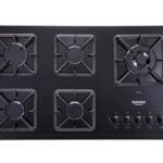 Cooktop a Gás 5 Bocas Dako Preto Diplomata Tripla Chama Bivolt