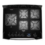 Cooktop a Gás 5 Bocas Dako Preto Diplomata Tripla Chama Bivolt