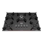 Cooktop a Gás Dako 5 Bocas Turbo Glass de Embutir - Branco - Bivolt