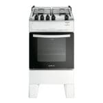 Fogão 4 Bocas Atlas Milão Branco com Mesa Inox Bivolt