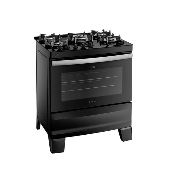 Fogão 5 Bocas Atlas Milão Glass Preto Mesa em Vidro – Bivolt Fogão 5 Bocas Atlas Milão Glass Preto Mesa em Vidro - Bivolt