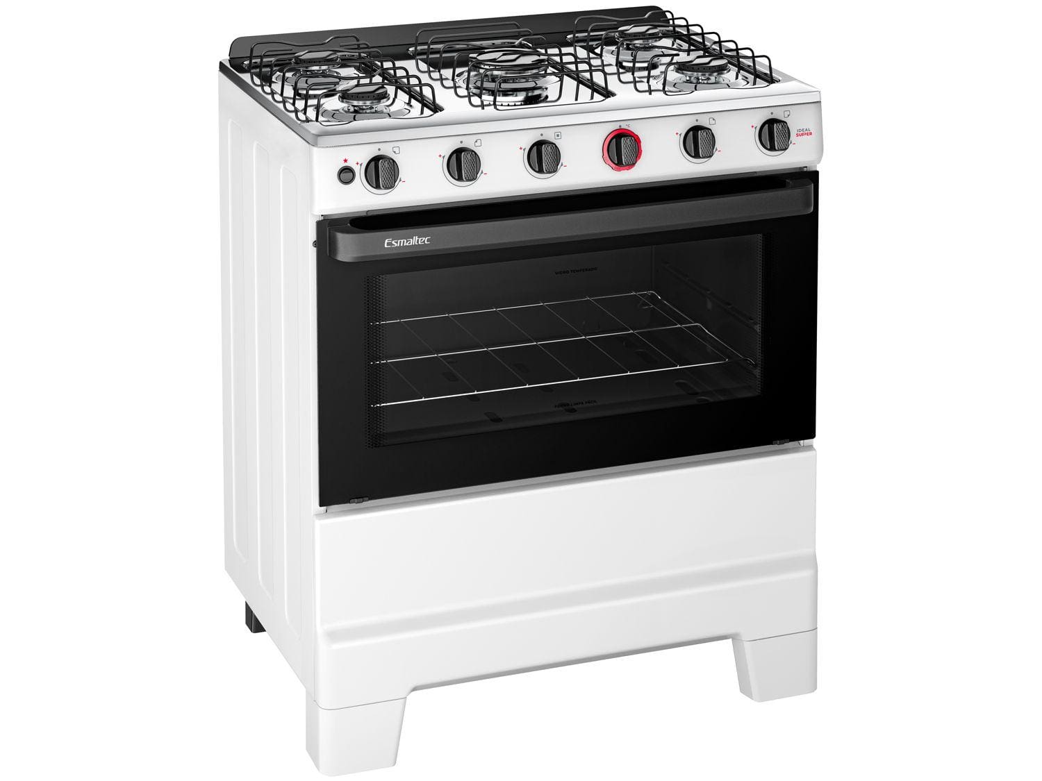 Fogão 5 Bocas Esmaltec Ideal Super Branco – Bivolt – 5121 Fogão 5 Bocas Esmaltec Ideal Super Branco - Bivolt - 5121