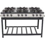Fogão Industrial Venâncio 5 Bocas com Forno Preto E5D2F