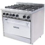 Fogão Industrial Venâncio 5 Bocas com Forno Preto E5D2F