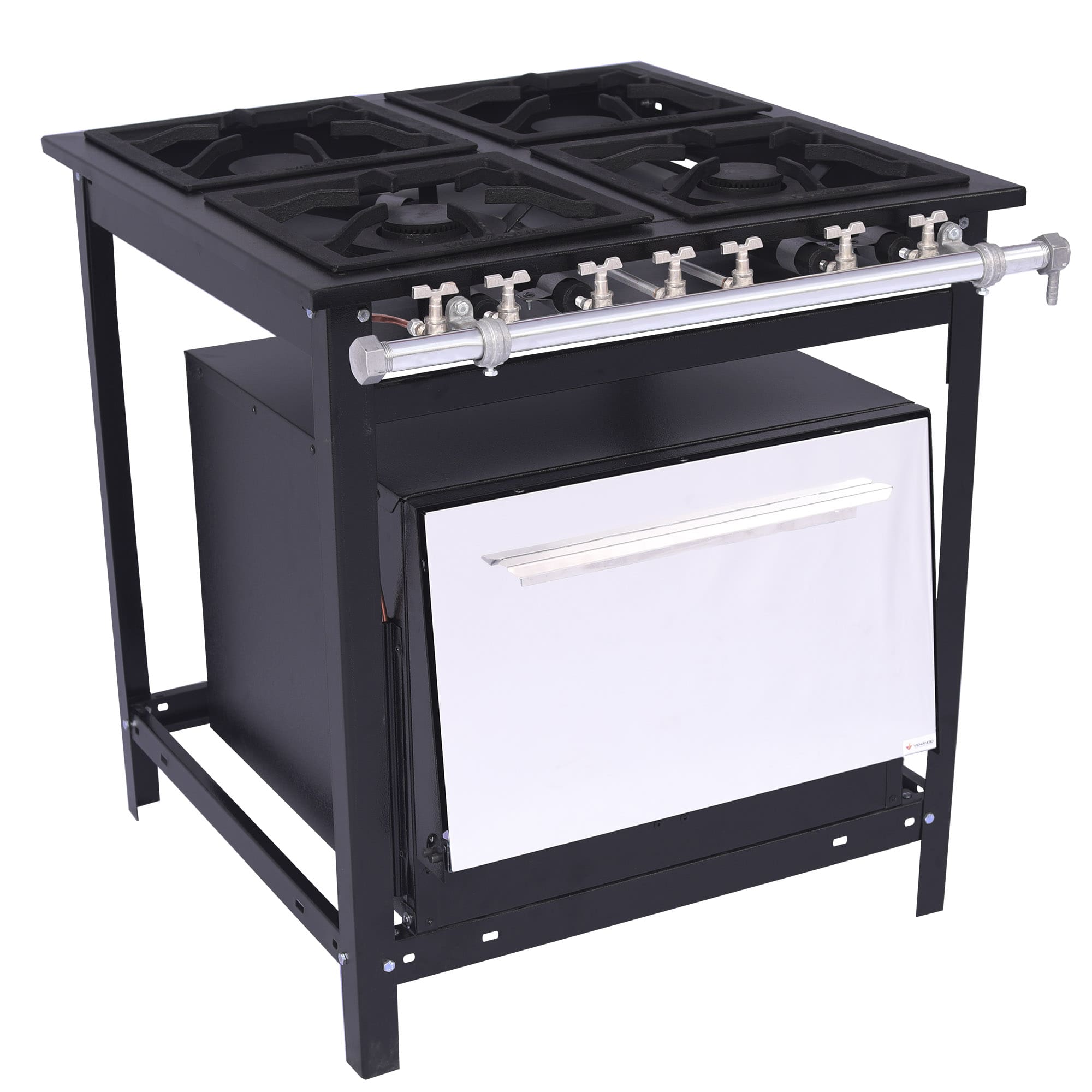 Fogão Industrial Venâncio 5 Bocas com Forno Preto E5D2F Fogão Industrial Venâncio 5 Bocas com Forno Preto E5D2F