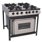 Fogão Industrial Venâncio Cinza 4 Bocas com Forno Bravo - M4FD2