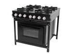 Fogão Industrial Venâncio Preto 4 Bocas com Forno - Br4bfpr