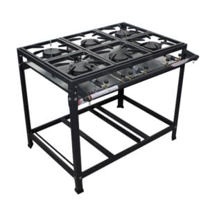 Fogão Itajobi Prime 6 Bocas Alta Pressão Grafite - 30x30cm, Gás, 80cm de Altura