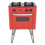 Fogão Venax Mini Cook 2 Bocas Azul Gás GLP Mesa de Vidro