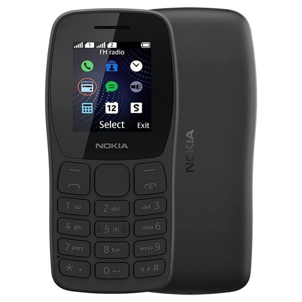 Nokia 105 Dual Chip 4MB Preto com Rádio FM e Lanterna