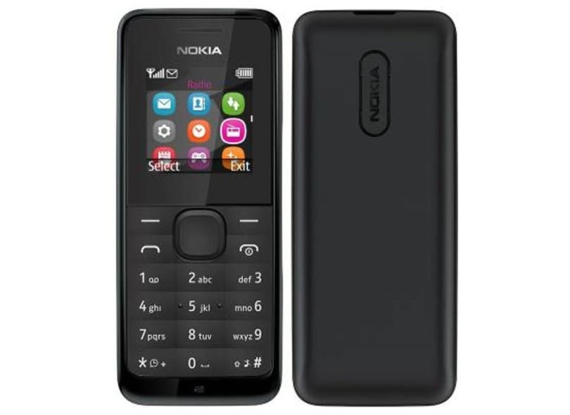Nokia 105 Dual Chip 4MB Preto com Rádio FM e Lanterna
