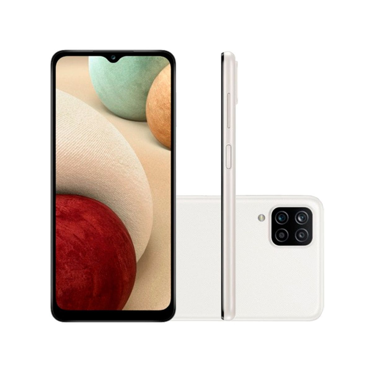 Samsung Galaxy A12 64GB Branco Dual Chip - Câmera Quádrupla, 4GB RAM, Tela de 6.5