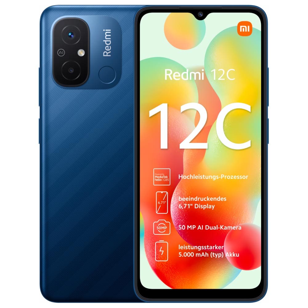 Xiaomi Redmi 12c 128GB Azul - Dual Chip com Tela de 6,71