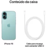 Apple iPhone 16 256GB Verde Acinzentado - 6,1