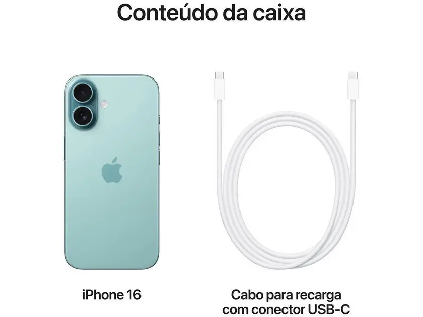Apple iPhone 16 256GB Verde Acinzentado - 6,1