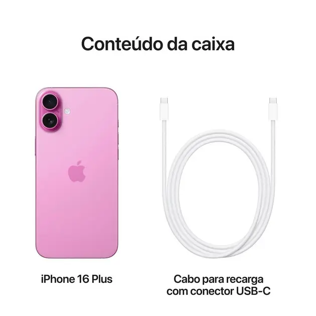 Apple iPhone 16 Rosa 512GB - Tela 6,1