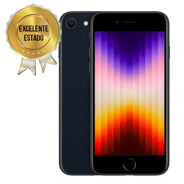 Apple iPhone SE 3 64GB Meia-noite - Compacto e Poderoso com Câmera de 12MP