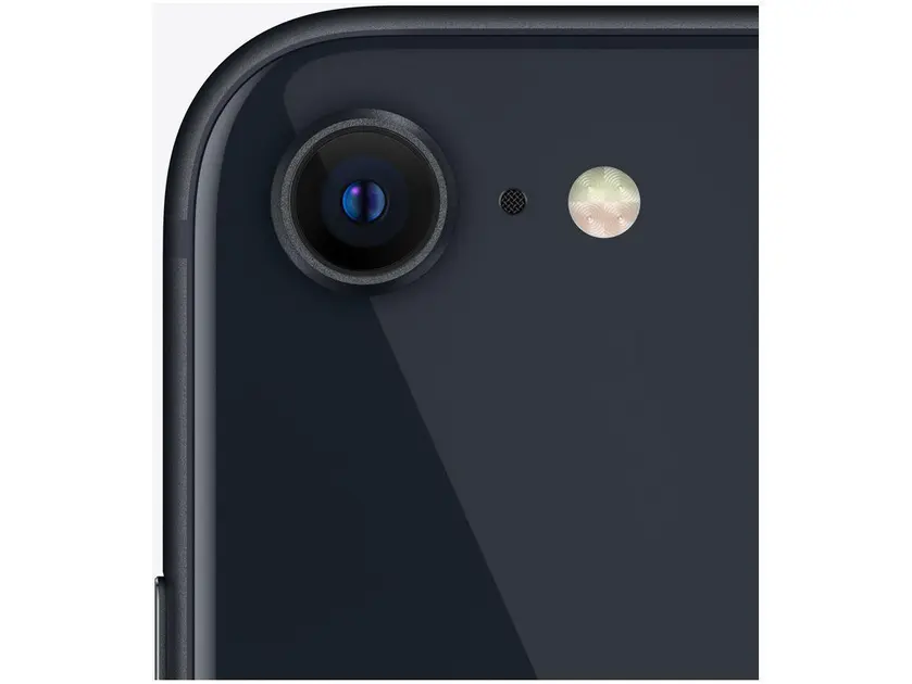 Apple iPhone SE 3 64GB Meia-noite - Compacto e Poderoso com Câmera de 12MP