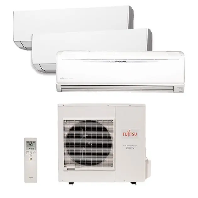 Ar Condicionado Fujitsu Multi Split Tri 48000 BTUs (2×12000 + 24000) Quente/Frio Inverter 220V Ar Condicionado Fujitsu Multi Split Tri 48000 BTUs (2x12000 + 24000) Quente/Frio Inverter 220V