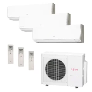 Ar Condicionado Fujitsu Multi Split Tri 48000 BTUs (2x12000 + 24000) Quente/Frio Inverter 220V