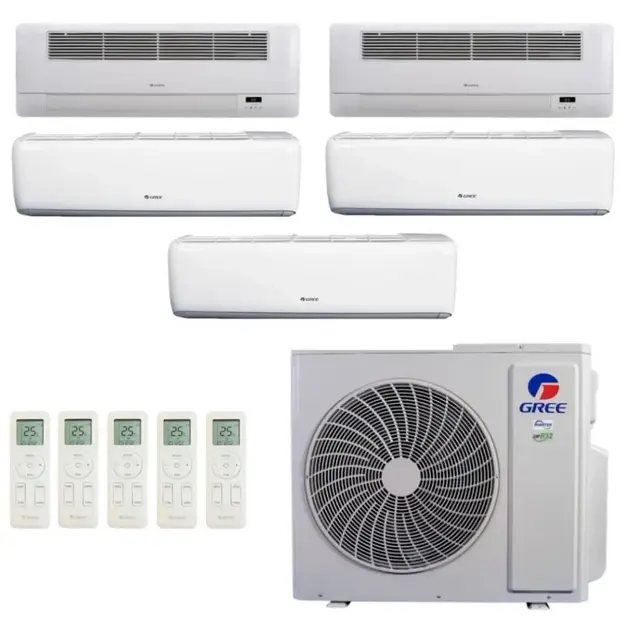 Ar Condicionado Multisplit Bi 48000 Btu(2×18000+12000) Quente/frio – Inverter – Gree – 220v – Gkh(18)da-d6dna1a Gkh(12)da-d6dna1a / 4g