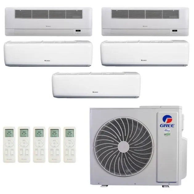 Ar Condicionado Multisplit Bi 48000 Btu(2×18000+12000) Quente/frio – Inverter – Gree – 220v – Gkh(18)da-d6dna1a Gkh(12)da-d6dna1a / 4gwhd(36)nd6bo