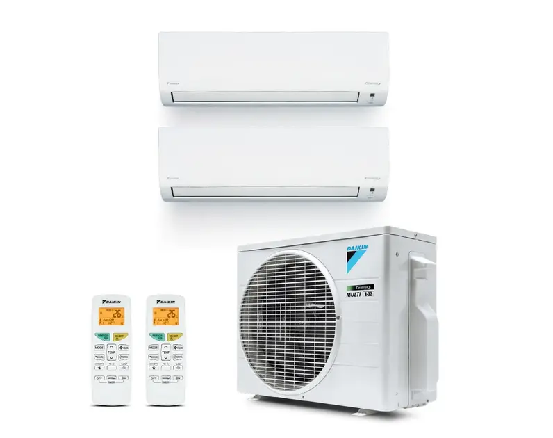 Ar Condicionado Multi Split Inverter Daikin 34000 BTUs Quente Frio 220V (2 Evap de 9000 e 18000 BTUs) Ar Condicionado Multi Split Inverter Daikin 34000 BTUs Quente Frio 220V (2 Evap de 9000 e 18000 BTUs)