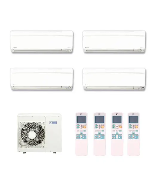 Ar Condicionado Multi Split Inverter Daikin 42000 BTU (2x9000 + 2x12000) Quente e Frio 220V