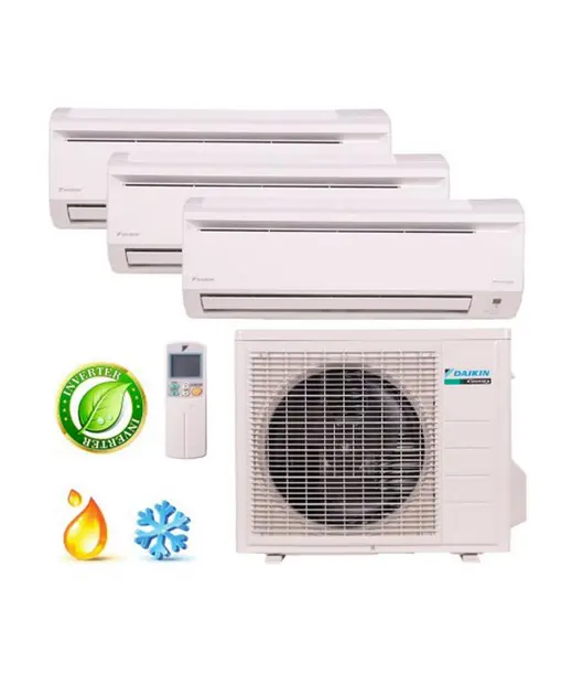 Ar Condicionado Multi Split Inverter Daikin Quente/Frio 27.000 BTUs (2×9.000 + 1×18.000) – 220V Ar Condicionado Multi Split Inverter Daikin Quente/Frio 27.000 BTUs (2x9.000 + 1x18.000) - 220V