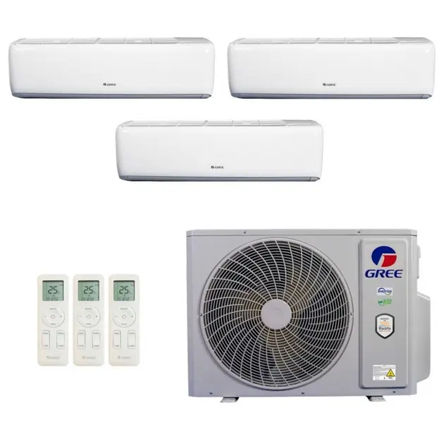 Ar Condicionado Multi Split Inverter Gree 36.000 BTU (2x 12.000 + 1x 24.000) Quente/Frio 220V Ar Condicionado Multi Split Inverter Gree 36.000 BTU (2x 12.000 + 1x 24.000) Quente/Frio 220V