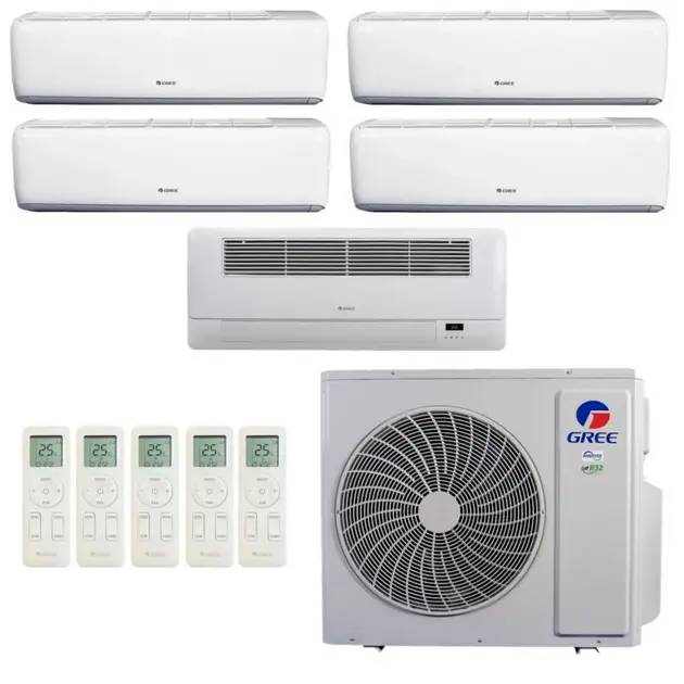 Ar Condicionado Multisplit Quad 45000 Btu(3×9000+18000) Quente/frio – Inverter – Gree – 220v – Gwh(18)atd-d6dna1a Gwh(09)atb-d6dna1a / 4gwhd(36)nd6bo